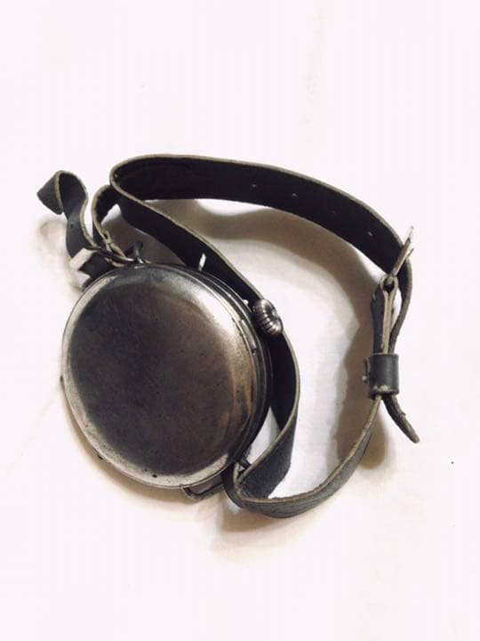 1930年代 スイス製 RONDA社 軍用 純銀 腕時計型コンパス 方位磁石