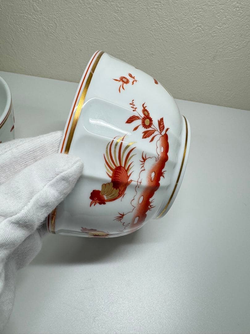 【高級】Richard Ginori レッドコック ボウル 2個セット