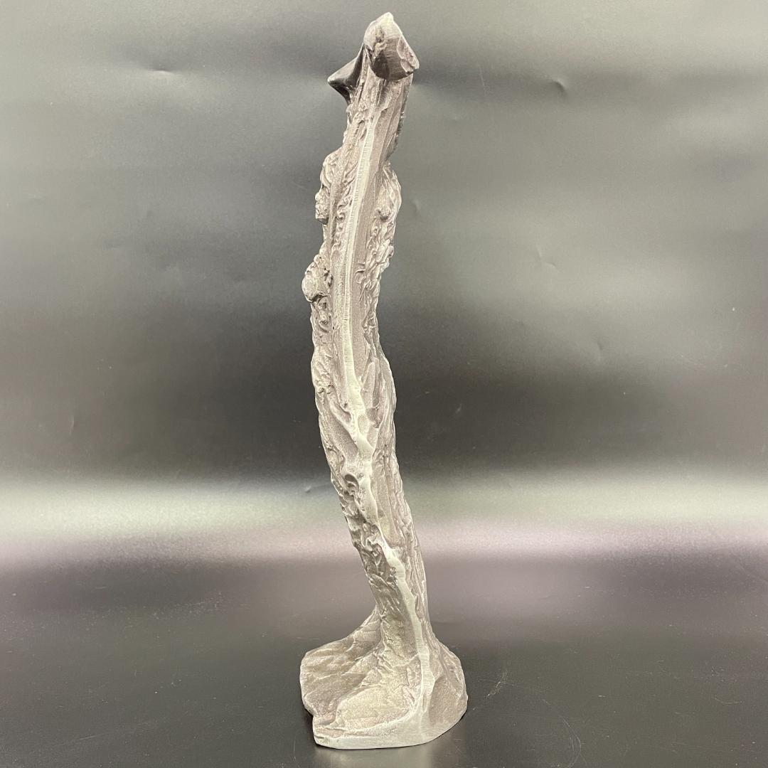 銘有 田島義朗 アルミ鋳物製 造形彫刻 現代彫刻 高さ32.5cm SB20