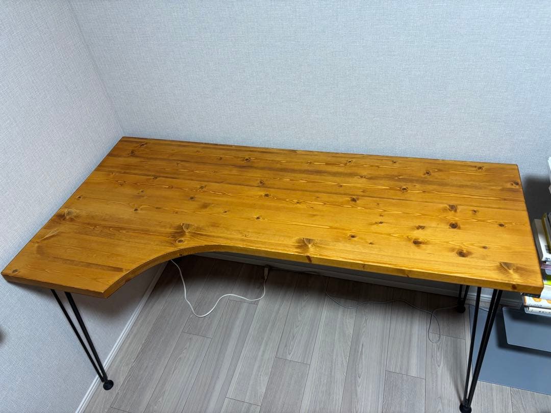 LOWYA ロウヤ　幅140 L字デスク 天然木使用