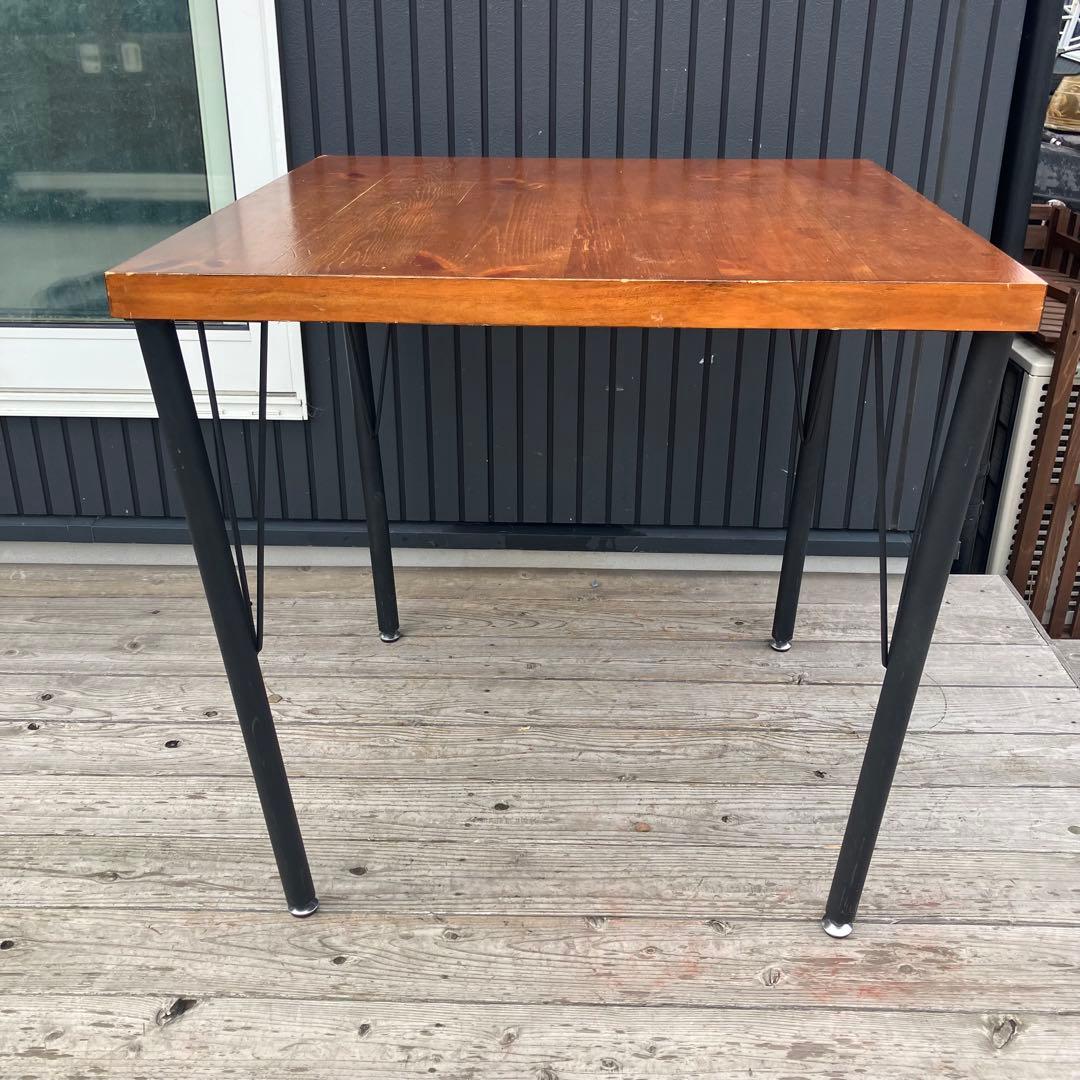 北欧レトロ 三栄 インダストリアル スチール脚 ダイニングテーブル ビンテージ