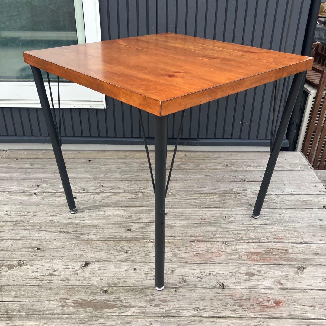 北欧レトロ 三栄 インダストリアル スチール脚 ダイニングテーブル ビンテージ