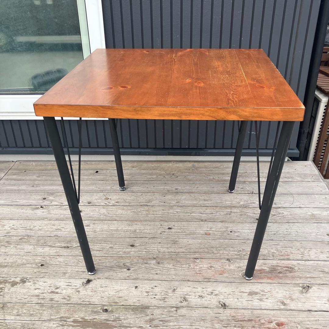 北欧レトロ 三栄 インダストリアル スチール脚 ダイニングテーブル ビンテージ