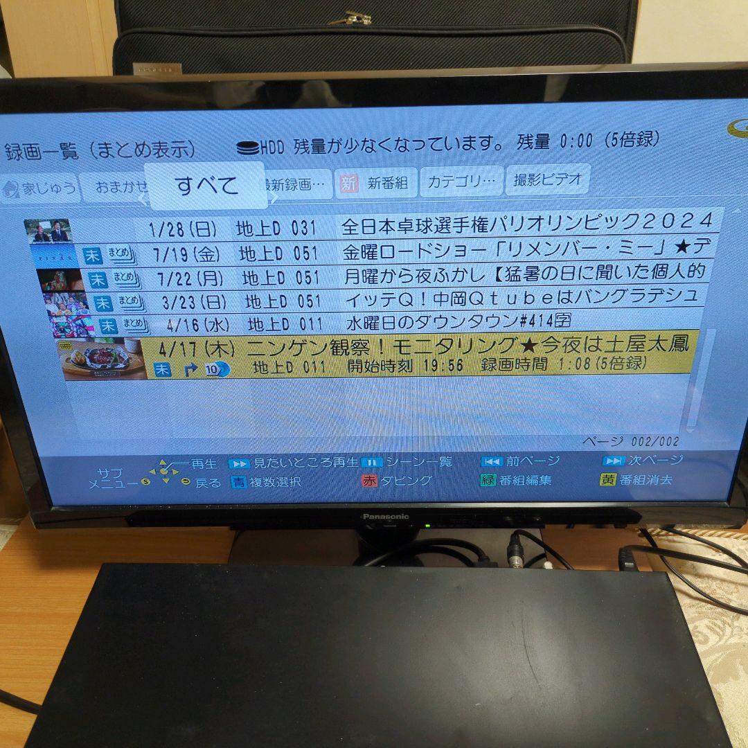 Panasonic パナソニック ブルーレイレコーダーDMR-BRW510