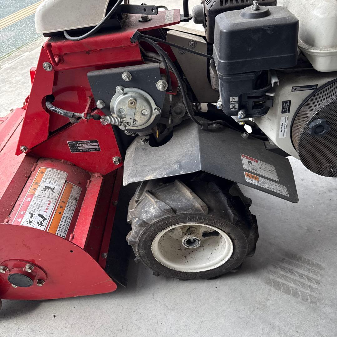 エンジン稼働確認。アテックスatex 　自走草刈機　 刈馬王　ハンマーナイフ