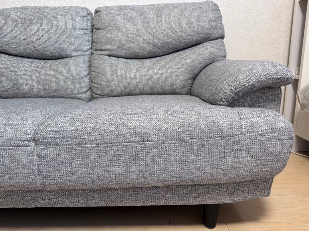 グレーの2人用ソファ（キャッチ3 GY）
