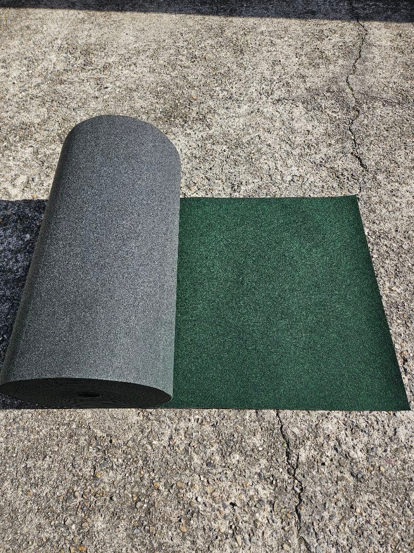 【新品】本格ポリエステル不織布 防草シート(グリーン)厚手　巾1m×35m