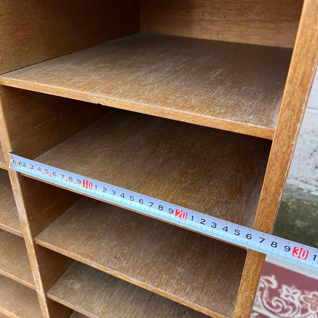 古家具ビンテージ品◾️木製家具 書類棚 カルテ棚 収納ラック 整理棚