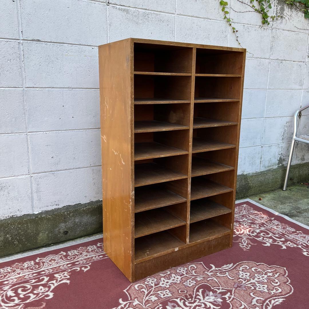 古家具ビンテージ品◾️木製家具 書類棚 カルテ棚 収納ラック 整理棚