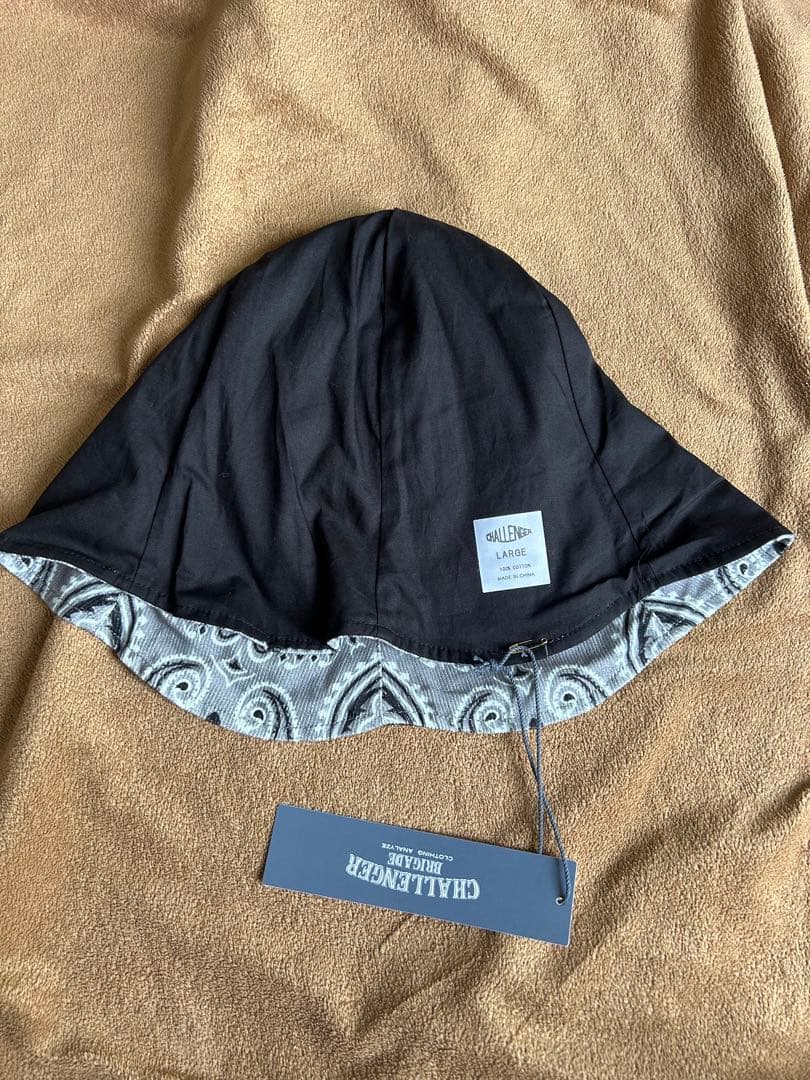 CHALLENGER チャレンジャー バンダナ　ハット リバーシブル L グレー