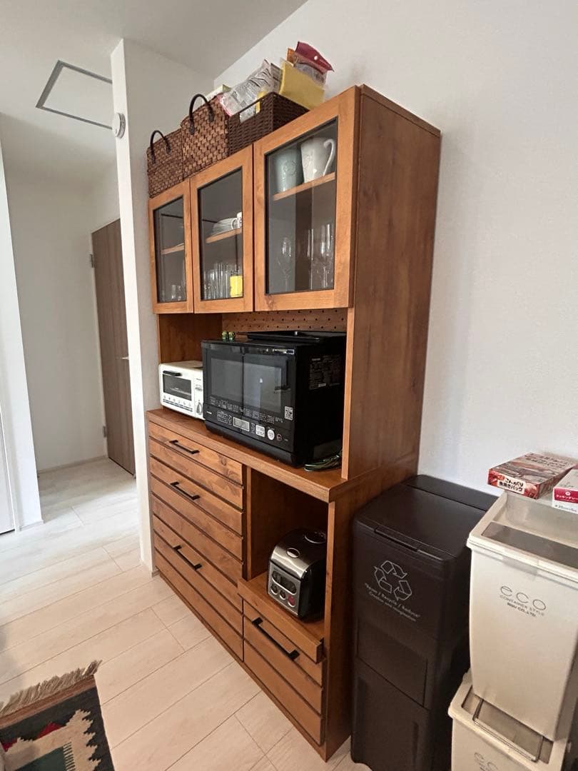 【開梱設置】Re:CENO リセノ LINA 105キッチンボード　上部