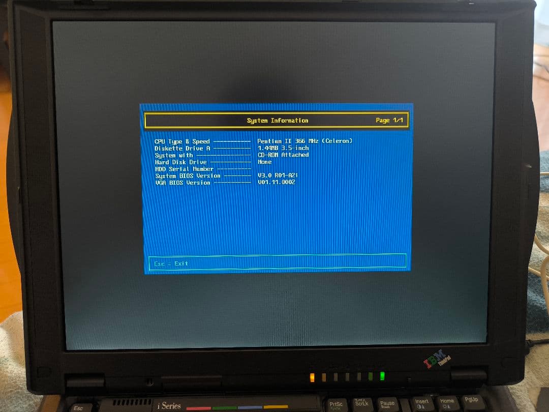その他ノートPC本体 IBM Thinkpad type 2611