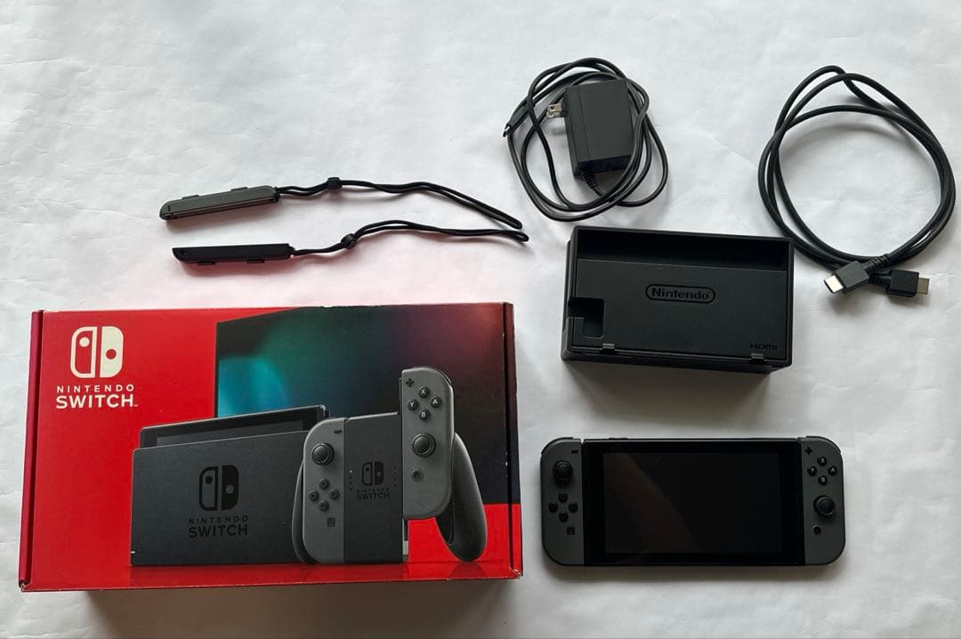 【箱付き】【美品】 Nintendo Switch グレー 本体