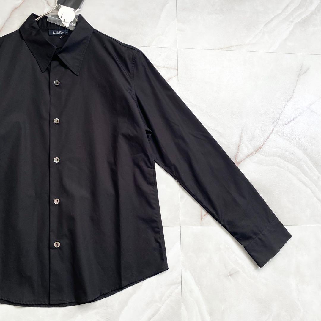 A18494 未使用 LIMI feu コットンブロードレギュラーシャツ 黒 S