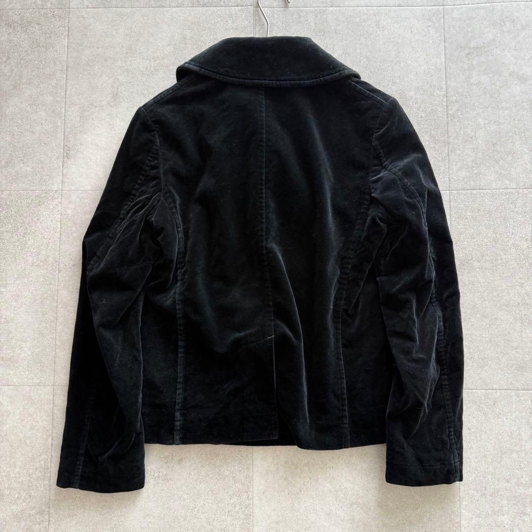 トリココムデギャルソン　ベロアジャケット　ダブル　AD2002 黒