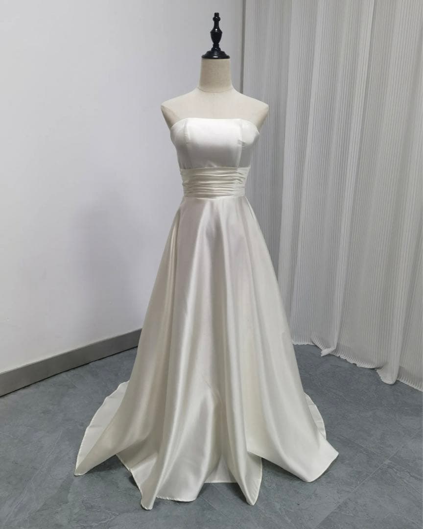 【定価6万円】3way ウェディングドレス　取り外しパフスリーブ　前撮りドレス