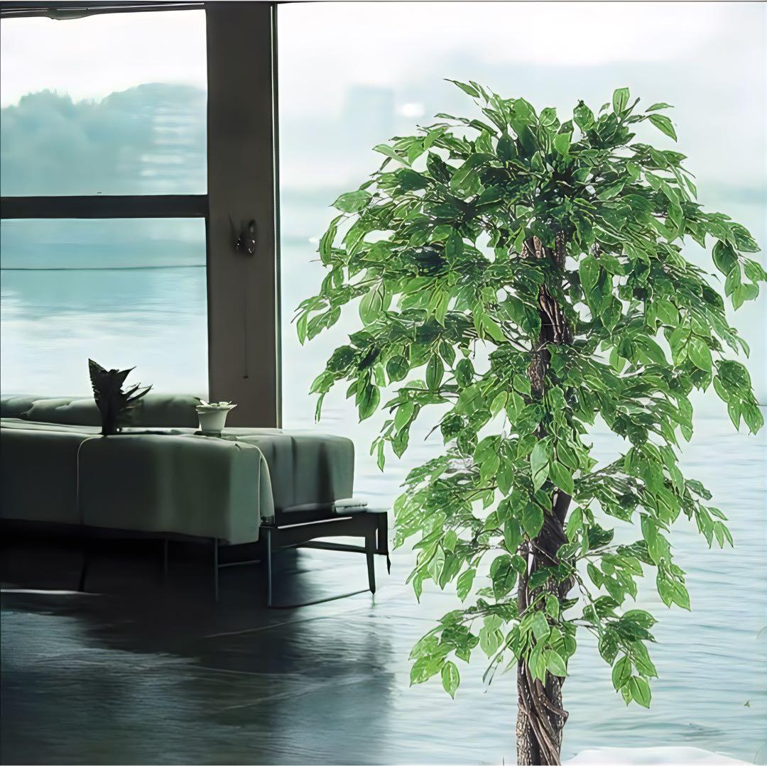 光触媒　人工観葉植物　フェイクグリーン　ベンジャミンスプラッシュリアナ150