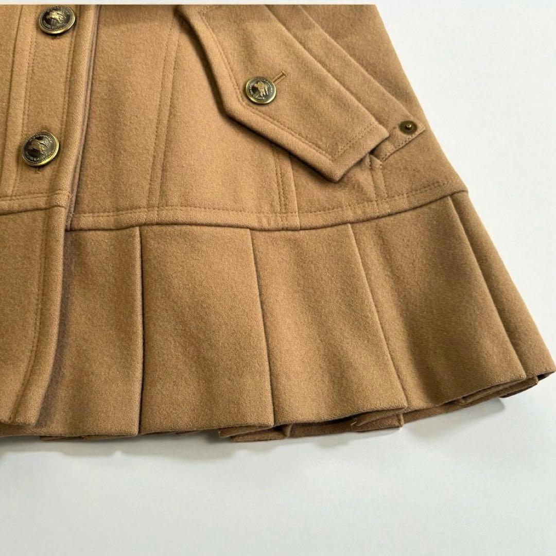 希少美品✨バーバリーブルーレーベル　ウールプリーツコート38 ノバチェック
