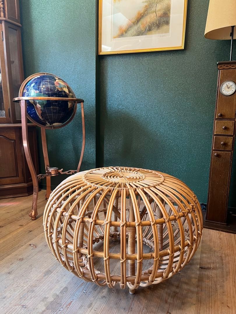 オットマン スツール シカ・デザイン ラタン 籐 インテリア 椅子