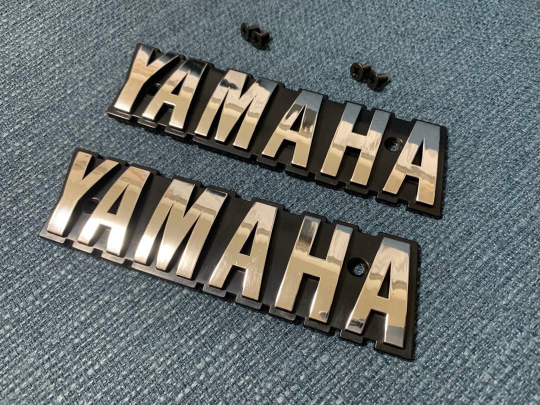 新品 ヤマハ XJ400D 純正タイプ タンク エンブレム　シルバー　クローム