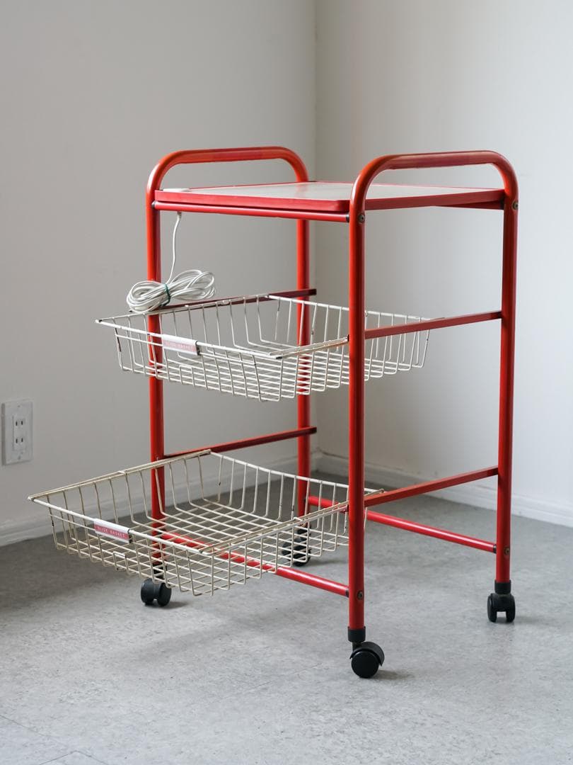 70-80's vintage ワゴンラック レトロポップ ポストモダン