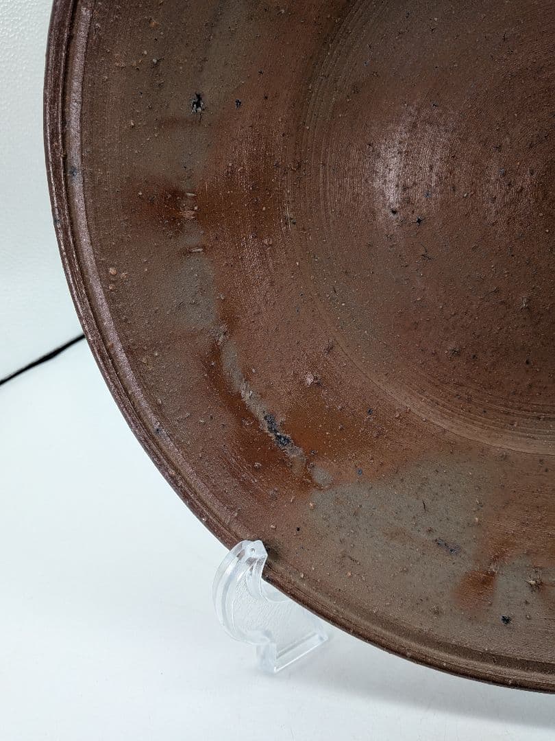 岡山県重要無形文化財 金重晃介 備前焼 大平鉢 共箱合布栞 大皿 食器 盛り皿