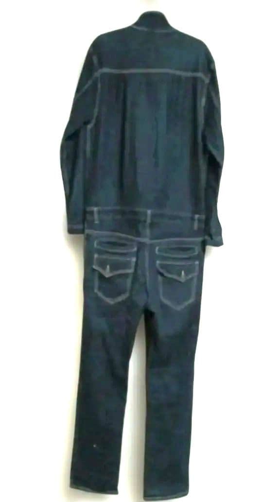 AKERICO デニムつなぎ　Lサイズ ダークブルー