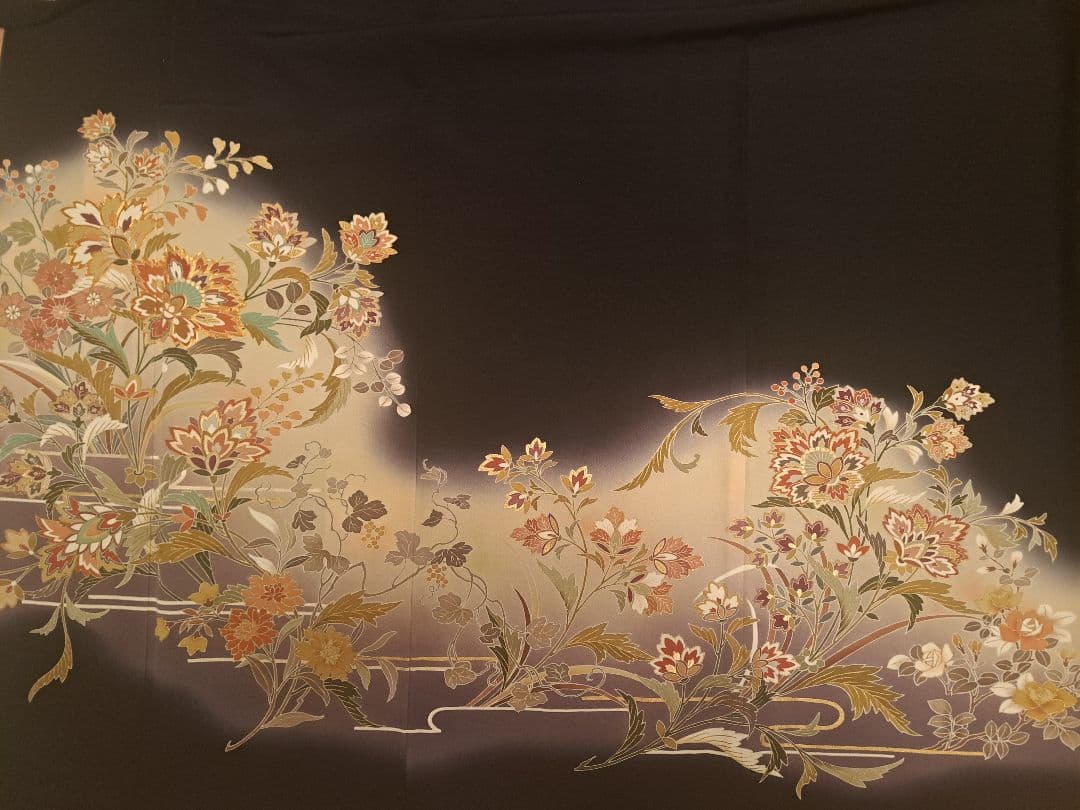 美品❇️豪華黒留袖　手描友禅　暈し染め 金彩刺繍 　　総フルセット