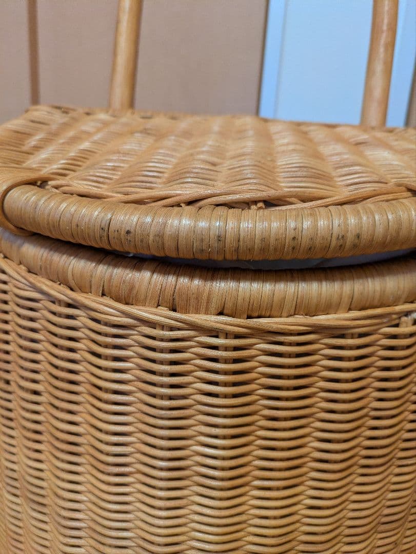 雑誌掲載品　貴重ラタン製のキャリーカート