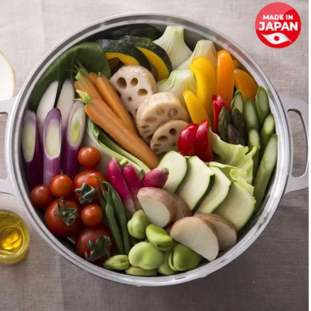 【新品】HAL ムスイ鍋 20cm ガス火専用 蒸し板付き