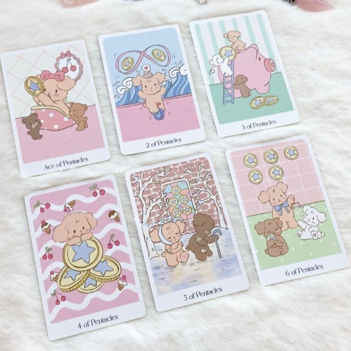 新品 メルヘンな世界 わんわんタロット 全78枚 クリームイエローエッジ