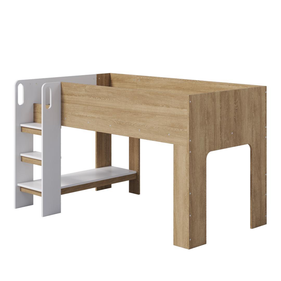 システムベッド 3点セット 分離可能 高さ120cm シングル ロータイプ 木製