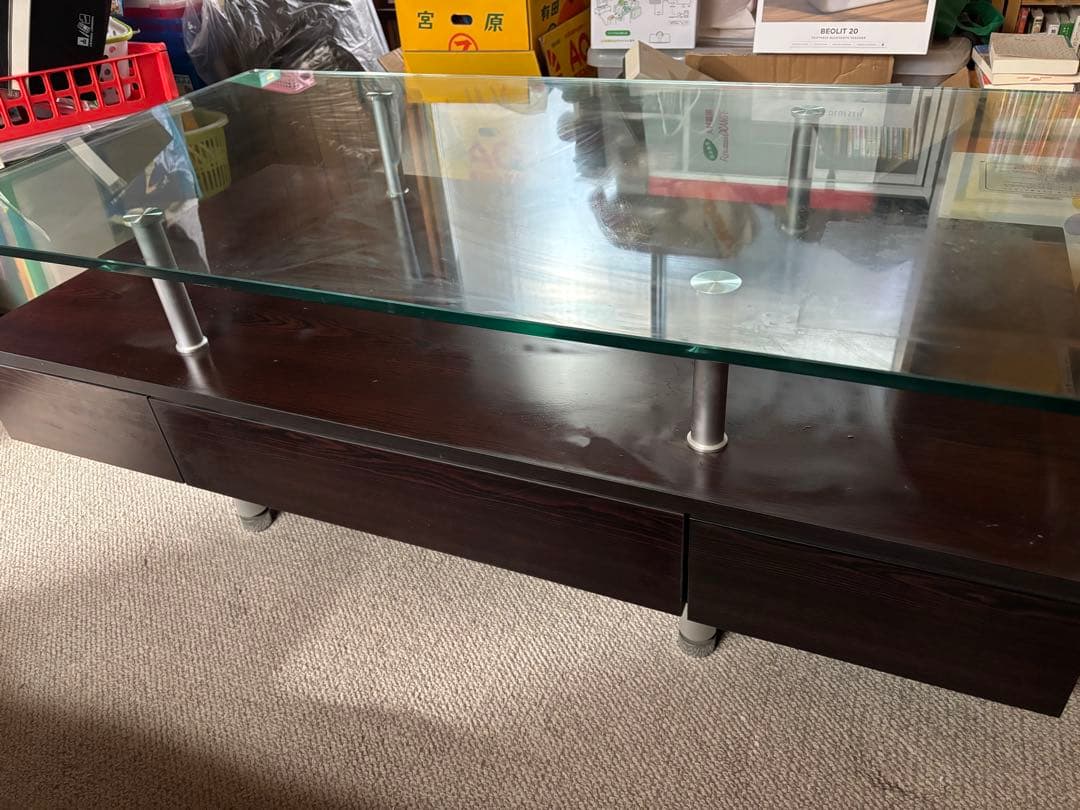 センターテーブル 引き出し付き