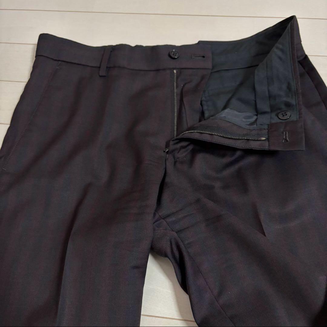 ジ*ン様 ポールスミス ビジネススーツ 銀河 星座 チャコールブラウン 赤ストラ