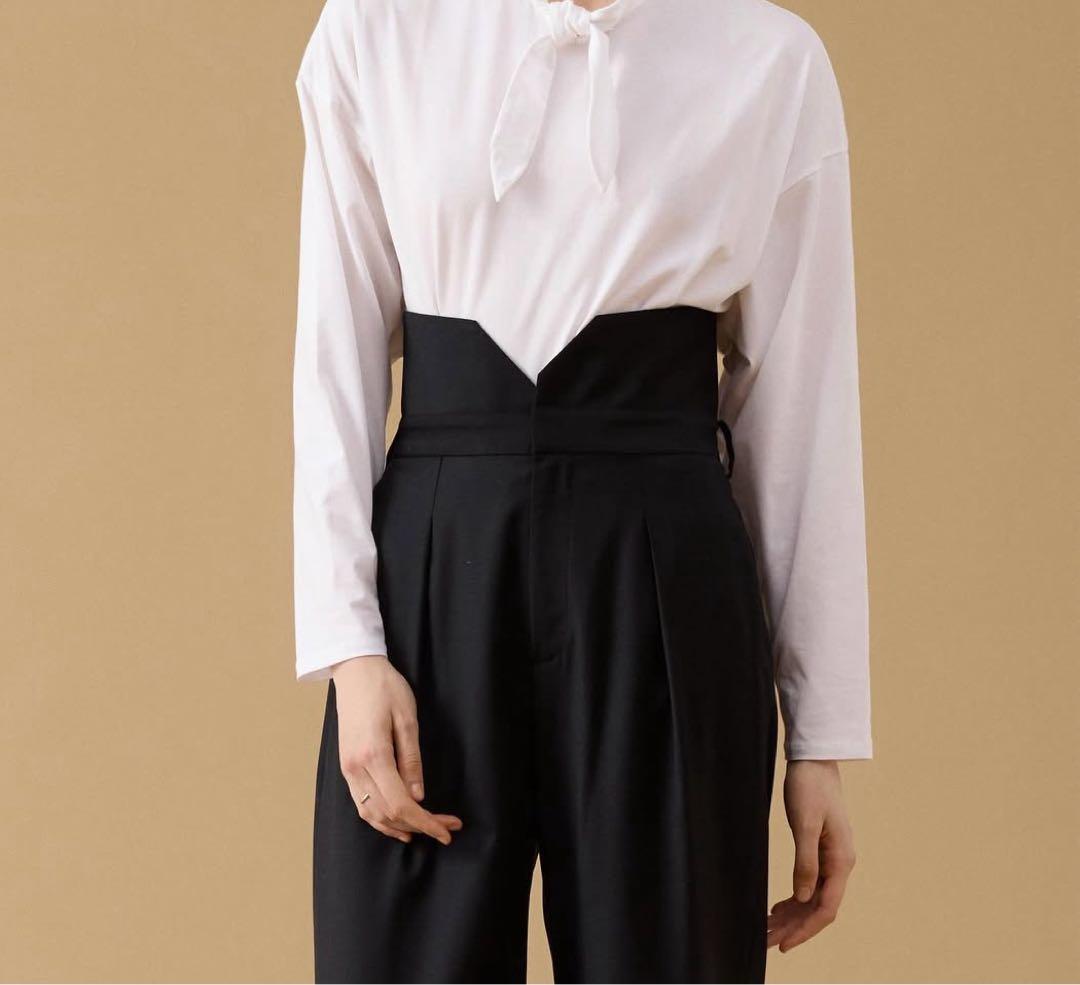 THIRD MAGAZINE サードマガジン ハイウエストパンツ　黒