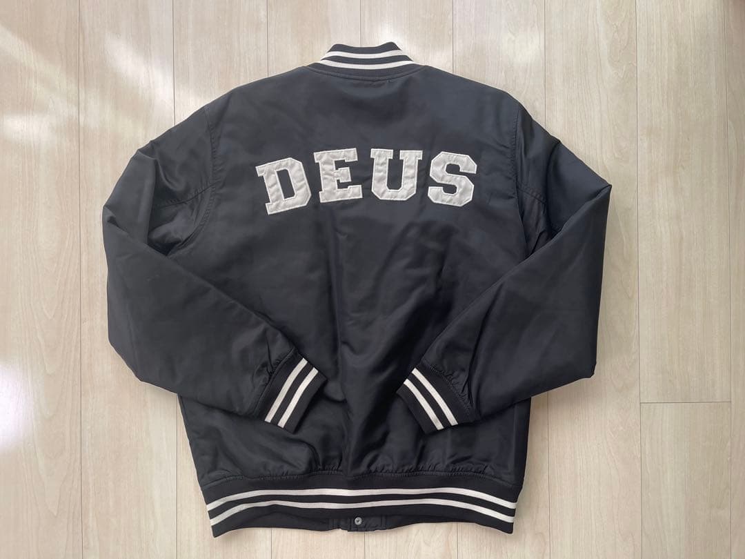 デウスエクスマキナ CHUCK BOMBER JACKET L 黒 スタジャン