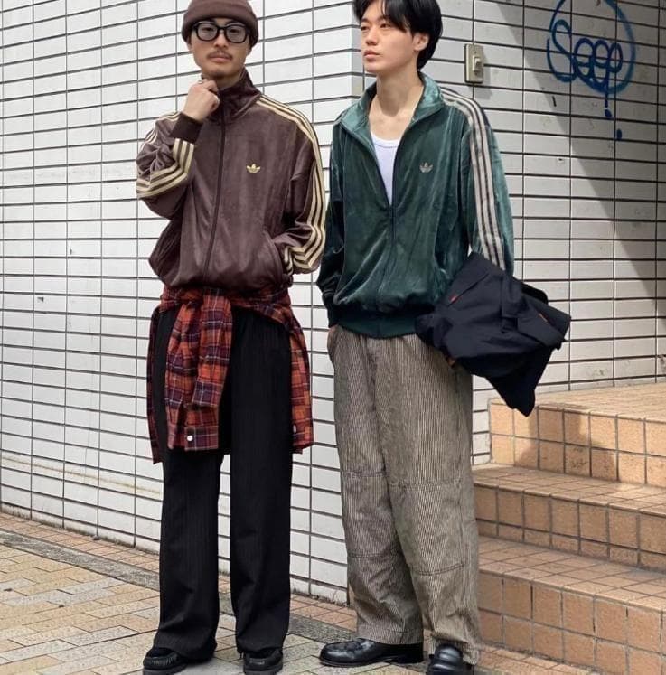 特別セール ✨ 人気 アディダス トラックトップ ベロア ダークブラウン XL