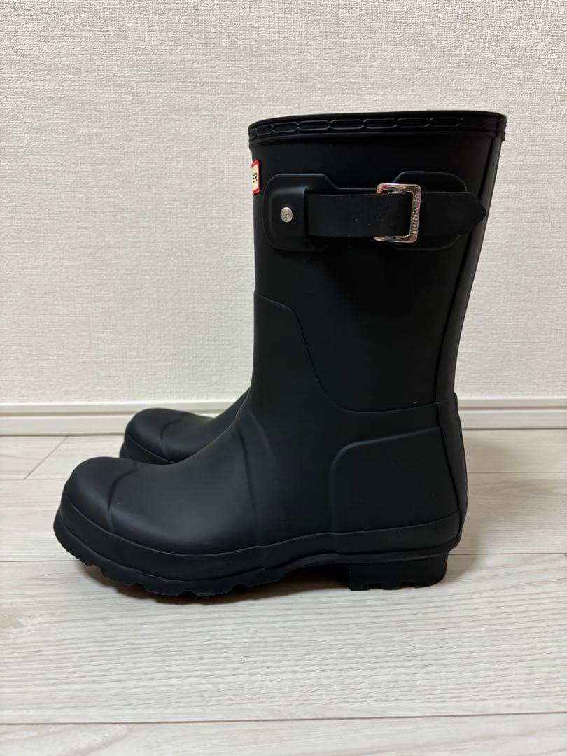 新品未使用！HUNTER ブラック 長靴 ショート丈 バックル付き