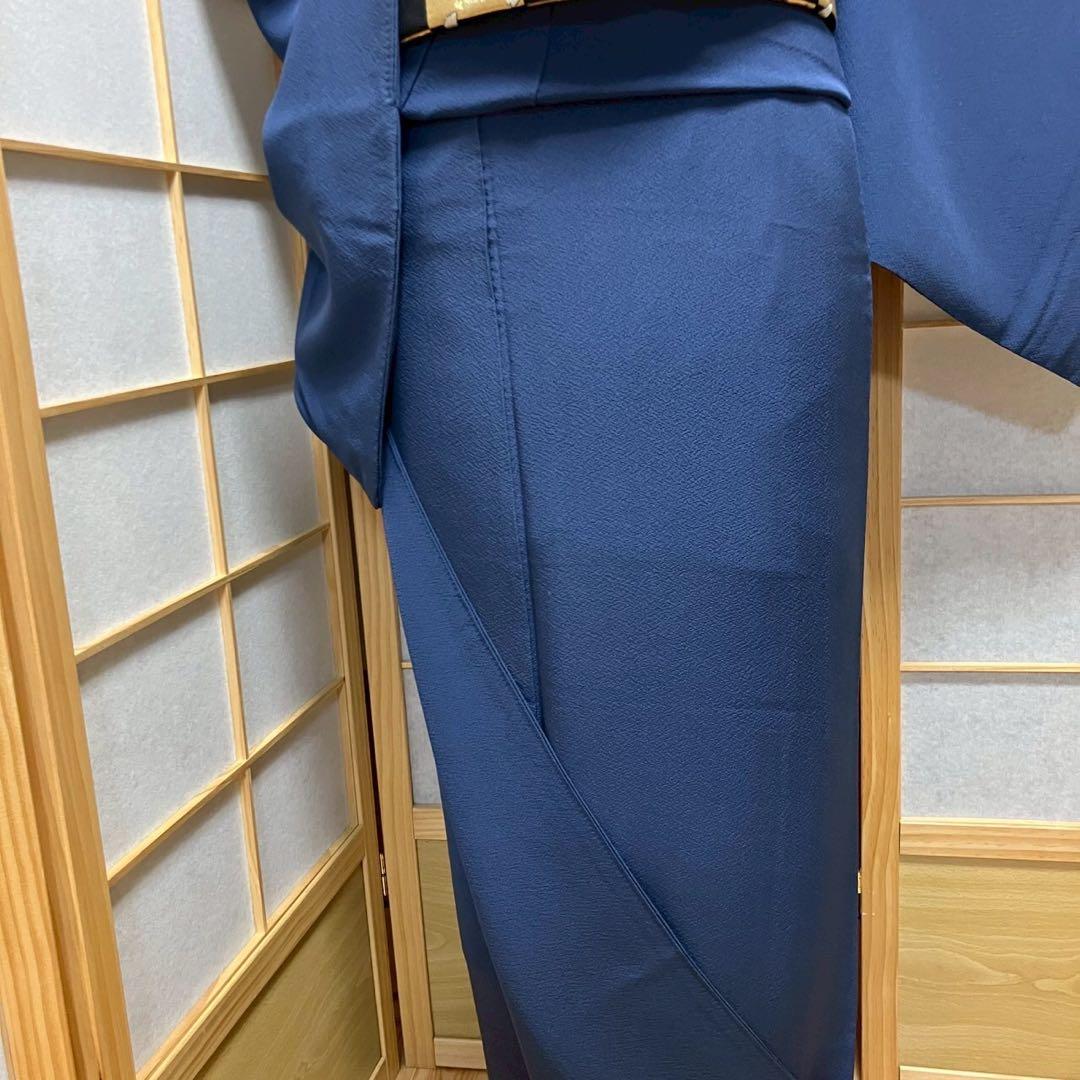 すーちゃん様［5815］色無地 美品 一つ紋 蔦 ガード加工済 正絹 着物 袷