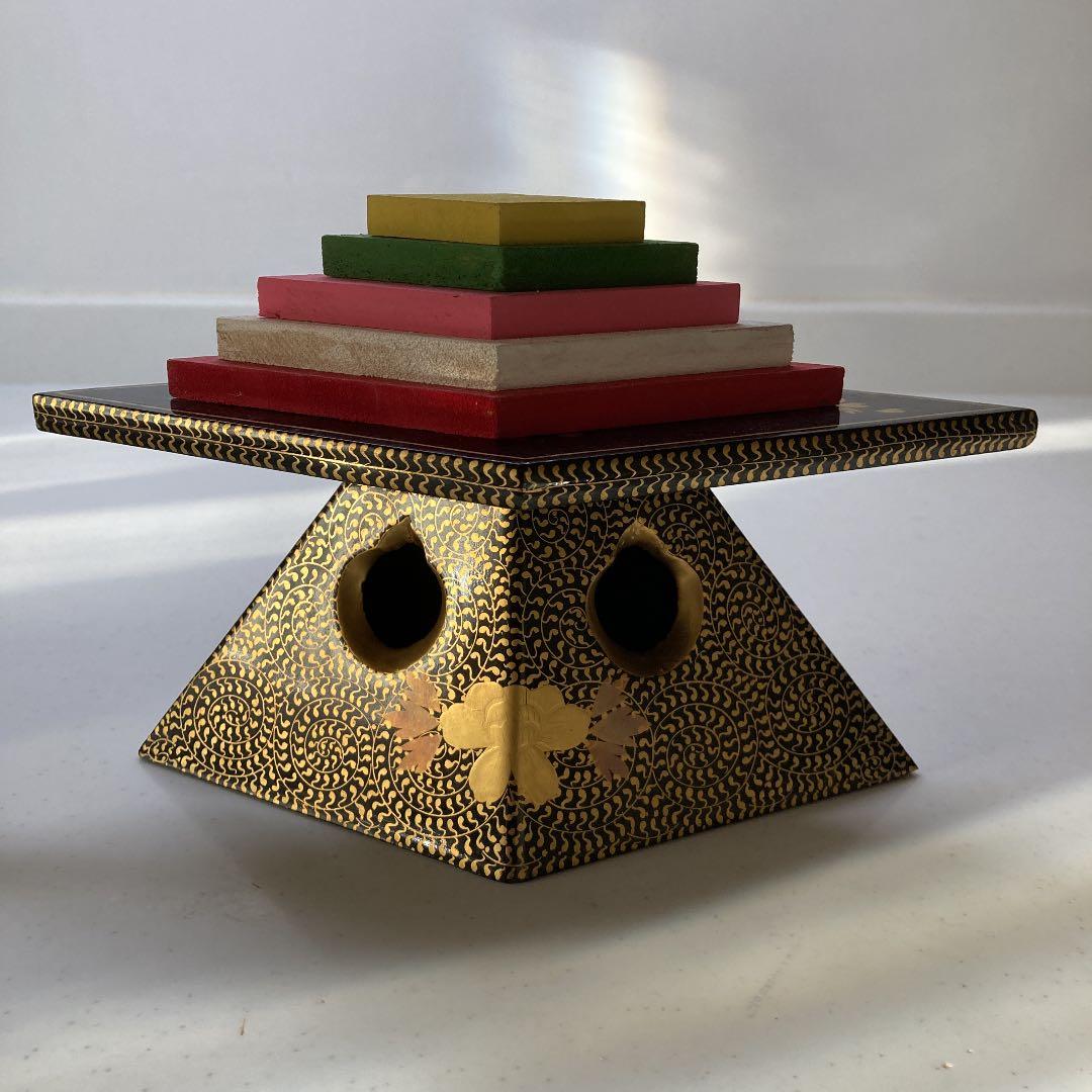 骨董　木製　大きな雛道具