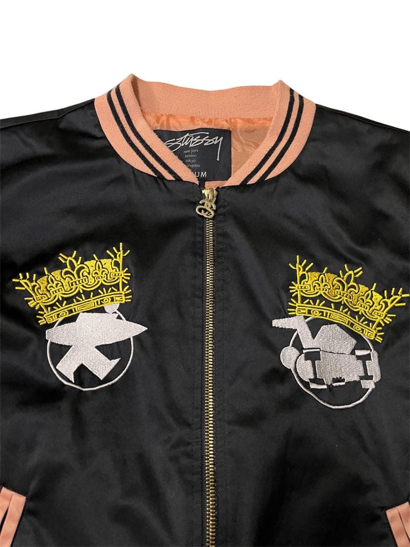 値下げ ステューシー Stussy ロゴ マーク SS 王冠 刺繍 スカジャン