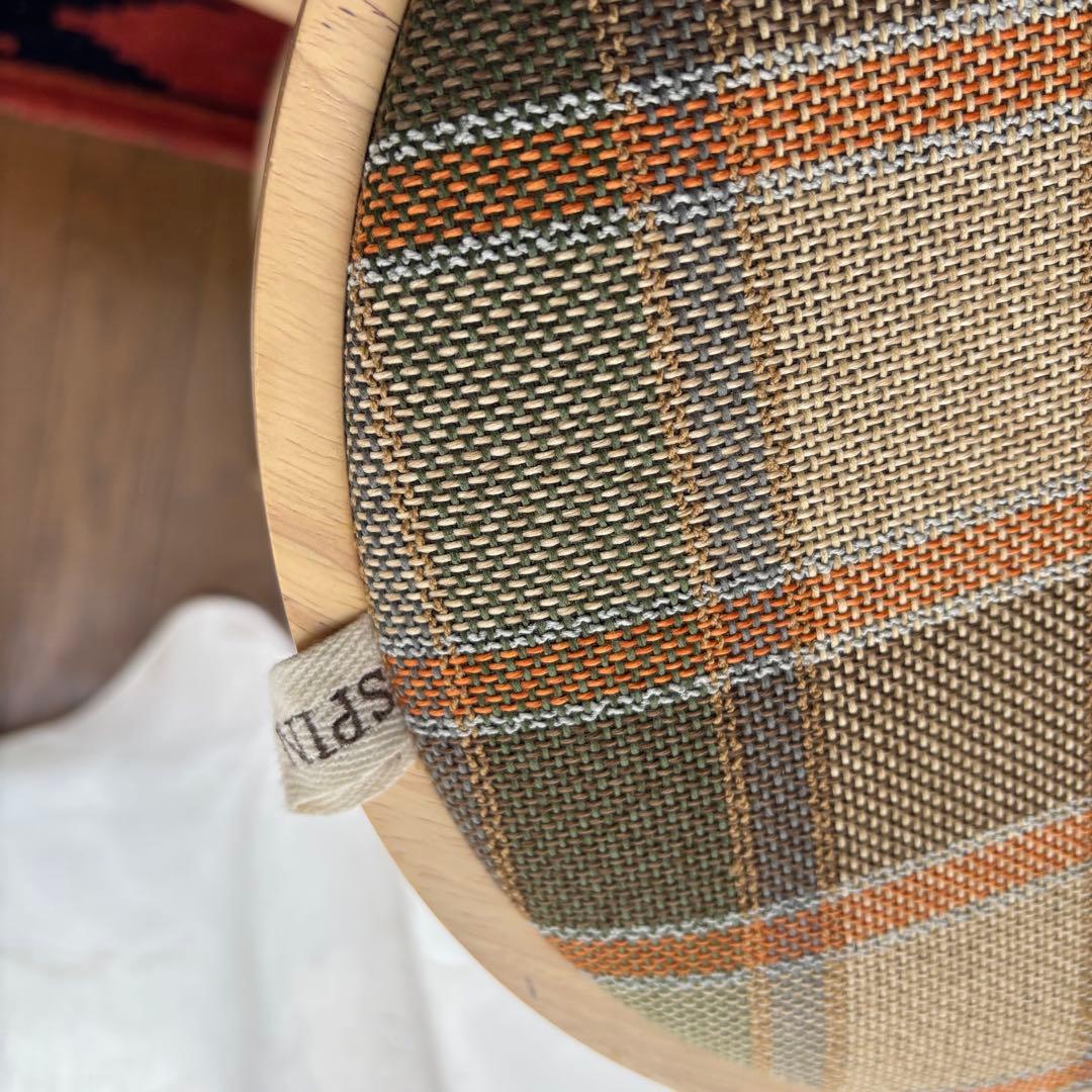 美品　広松木工 SPIN ハイスツール スピンスツール　チェック柄