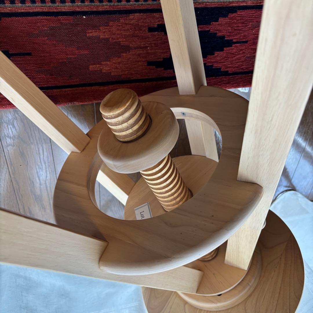 美品　広松木工 SPIN ハイスツール スピンスツール　チェック柄