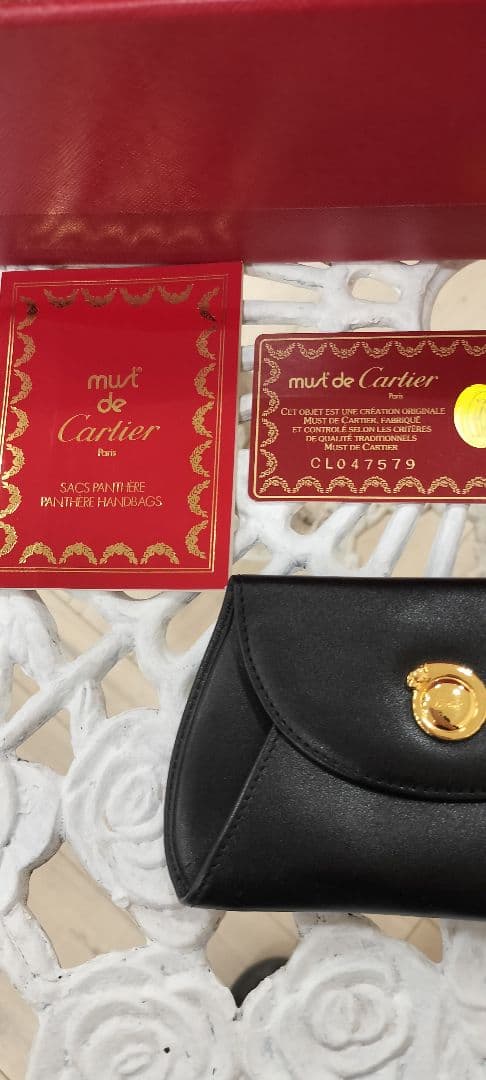 パンティール　クラッチバッグ、カード、財布、箱付き