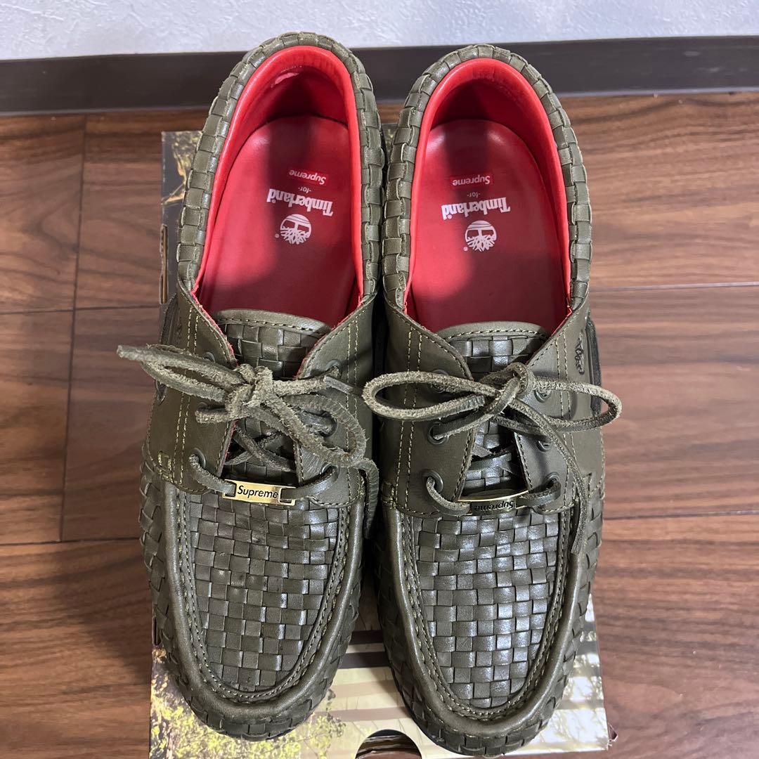 靴 supreme timberland woven 3eye lug shoe