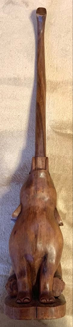 木製 象の彫刻　アジアン雑貨