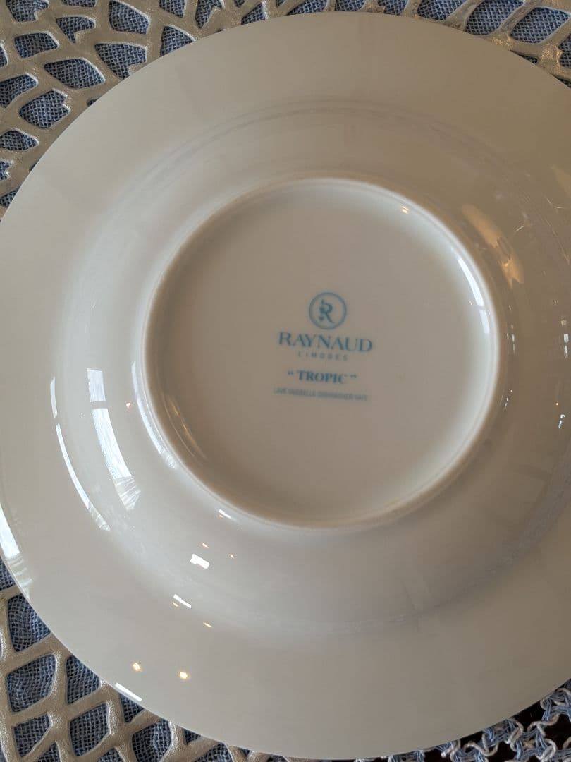 フランス製レイノー社Tropicシリーズ　スープ皿4枚セット