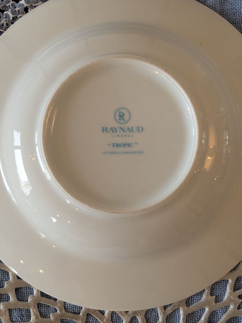 フランス製レイノー社Tropicシリーズ　スープ皿4枚セット
