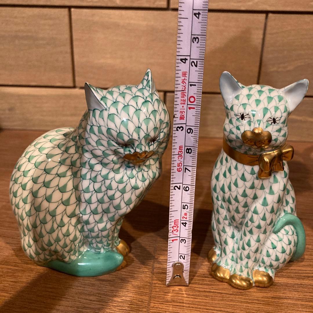 ヘレンド　フィギュリン　猫