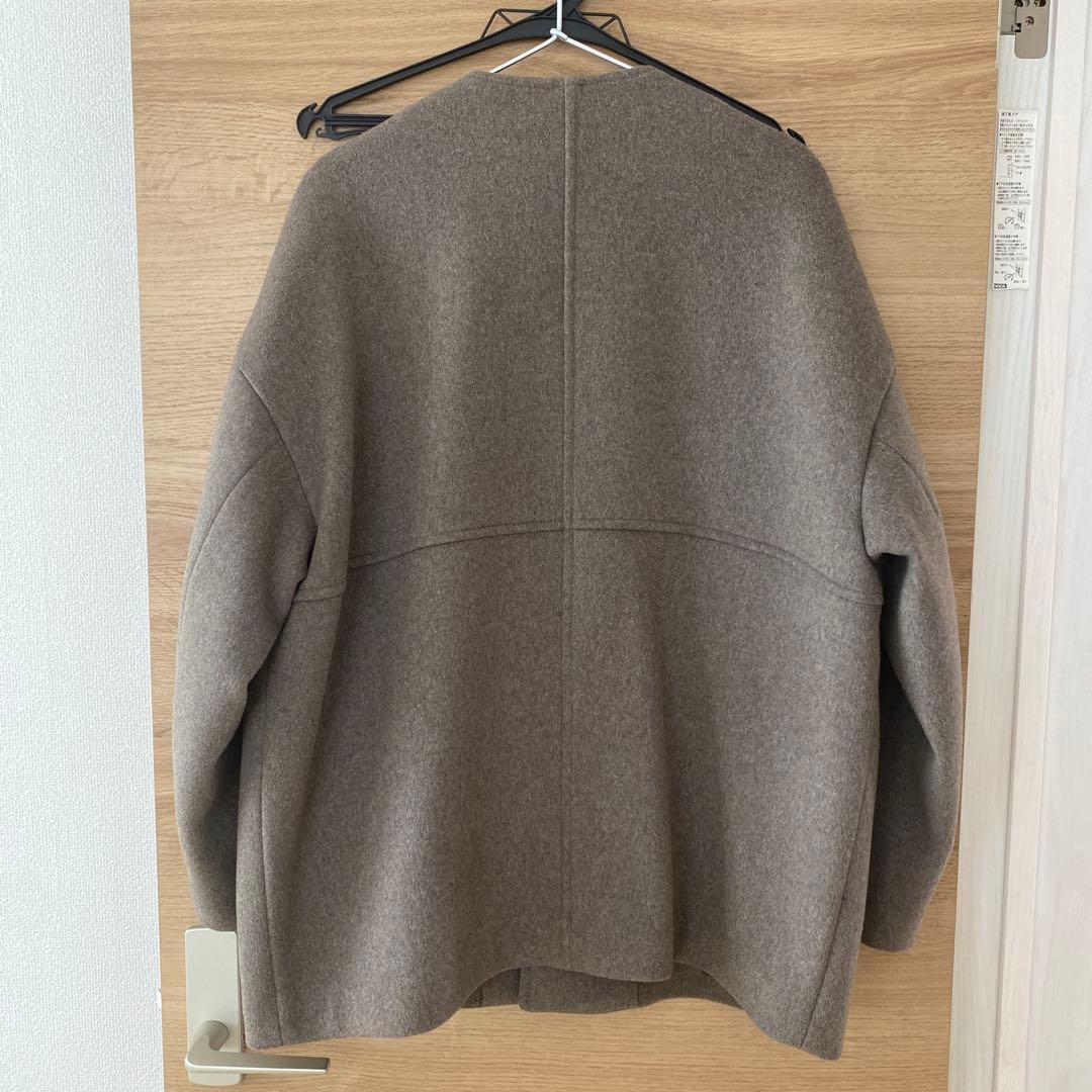 スーパー140ビーバーノーカラーショートコート